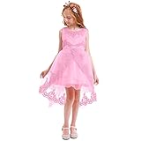 Little/Big Girls Lace Beaded Rhinestone Bridesmaid