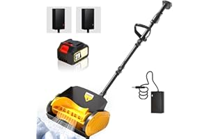 TECBOY 14" Cordless Snow Shovel Electric Snow Blower with 4.0Ah 21V Battery Brushless Motor for Makita 18V Battery Plow Snow Thrower Powered Pusher Portable Winter Removal for Driveway/Steps/Patio/Sidewalk