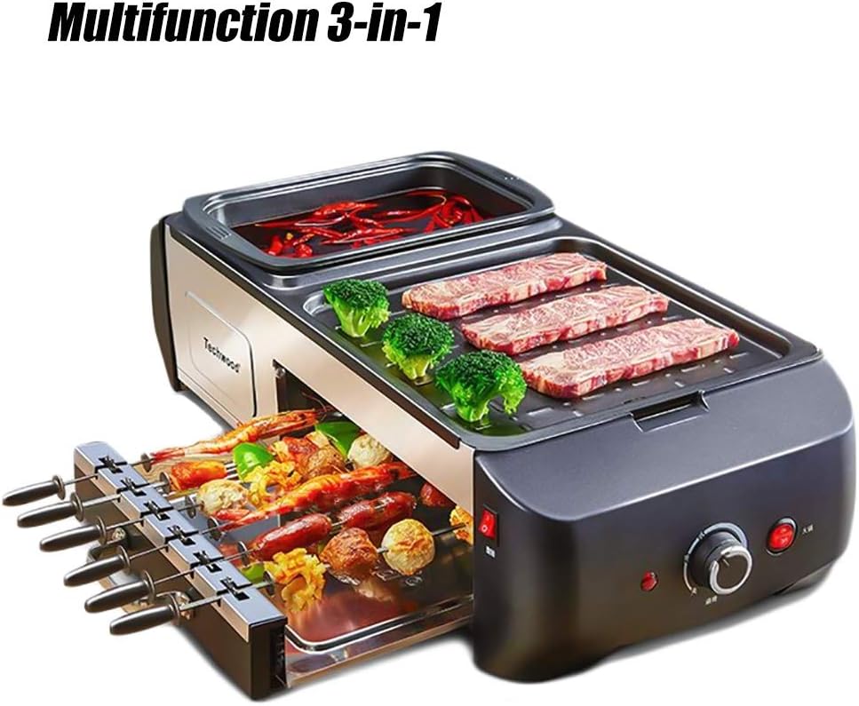 Review LiRongPing 1800W Multifunctional Electric Griddle Hot Pot