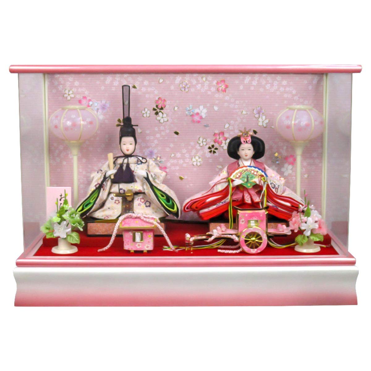 日本最大級 雛人形 小三五親王 親王飾り アクリルケース入り オルゴール付 ひな人形 ケース飾り Hnf 3300 68 007 B07k6c96xp ケース飾り Gastro Grande De