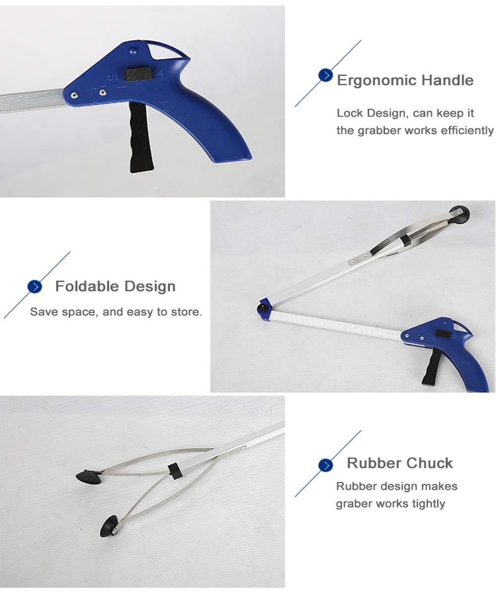 best reacher grabber for seniors on Warmclean Foldable Trash Picker 32 Inch Lightweight Aluminum Clean Tool Grabber For Pregnant Elder Disabled Hotel Garden Pool Reaching Assistant Litter Nabber Pick Up Arm Extension Reacher Amazon Com Industrial Scientific