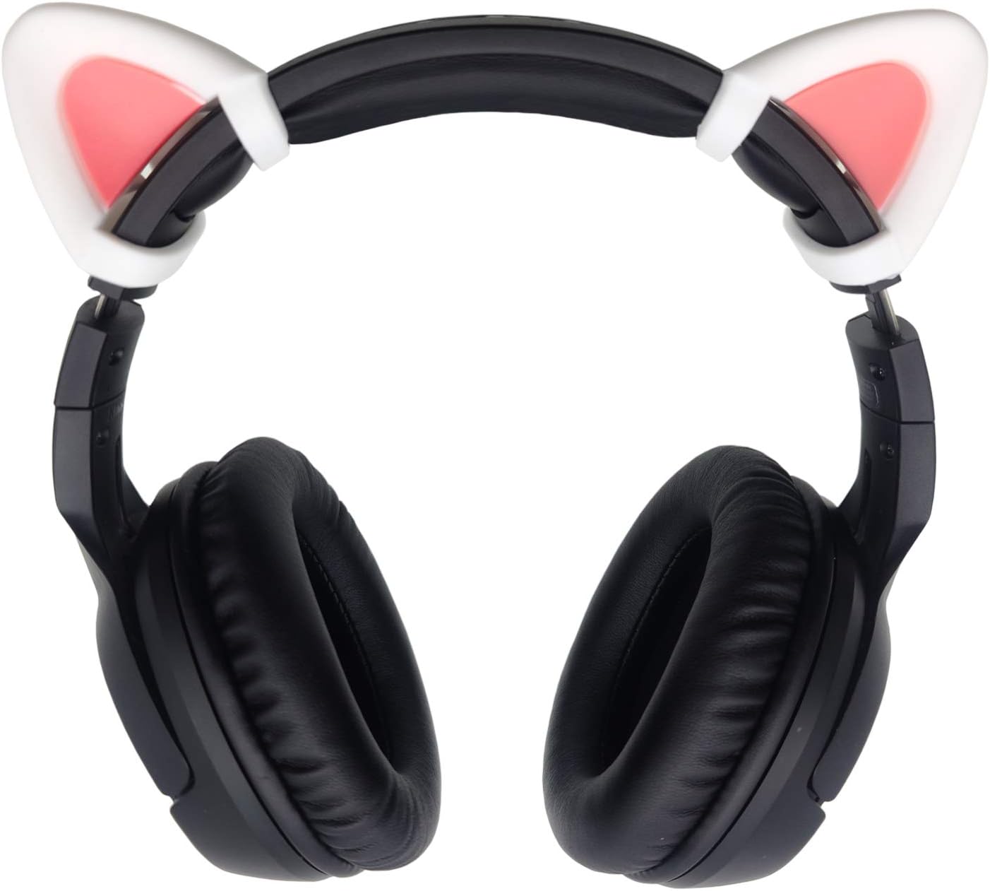 Cute Pink Cat Ears Fits for HypreX Cloud/Cloud II/Cloud Flight Headphones,Universal Fit Lovely Kitty Adjustable Attachment Straps for Vedio Live Gaming Headsets,White & Pink: Electronics
