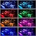 TACHICO 12Pcs Motorcycle LED Light Kit Strips APP/RF Wireless Under glow Lights Atmosphere Multi-Color Lamp with Remote Controller for Harley Davidson Kawasaki Suzuki Ducati Polarthumb 1