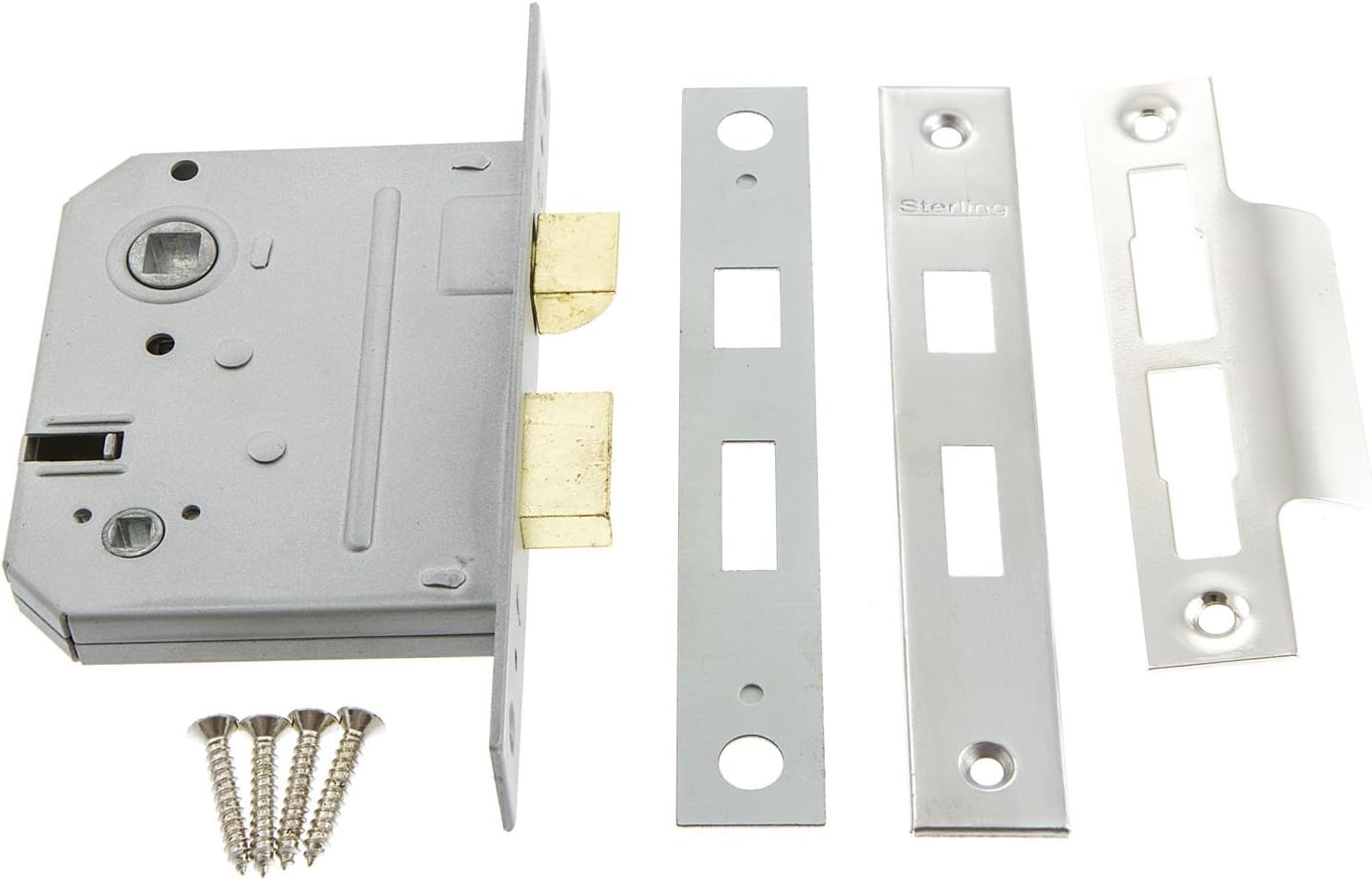 Sterling MLB325N 2.5-inch/65mm 3-Lever Bathroom Sashlock - Nickel, 2.5" - Image 3