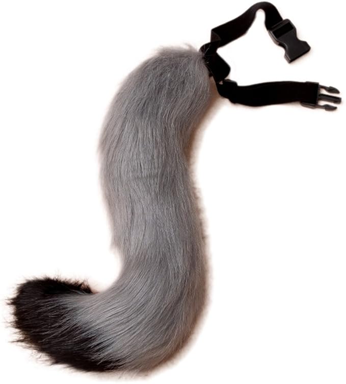 UNISEX Faux Fur Costume Lovely Tail Halloween Cosplay Fox Wolf dog