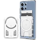 Spigen for MagSafe Wallet, Holds 3 Cards, Ultra Hybrid Compatible with Galaxy S25/Ultra/Edge/Plus Z Fold 7 Pixel 10 Pro/Pro XL/Fold iPhone 17/16/15/14/13/12, Plaud Note, Card Holder - CC MagFit+
