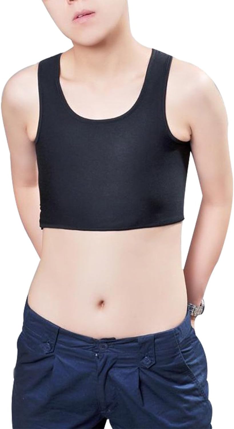 Les Lesbian Tomboy Short Vest Chest Binder Tops