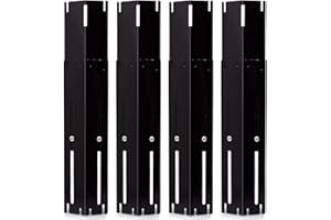 ADVIACE Universal Adjustable Grill Heat Plates/Heat Tents/Burner Covers/Heat Deflectors/BBQ Grill Heat Shields/Grill Cover Plates/Grill Diffuser for Gas Grill, Porcelain Steel Grill Replacement Parts (4-Pack)