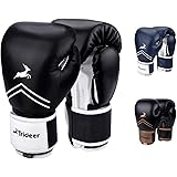 Trideer Pro Grade Boxing Gloves for Men & Women, Kickboxing Bagwork Gel Sparring Training Gloves, Muay Thai Style Punching Bag Mitts, Fight Gloves