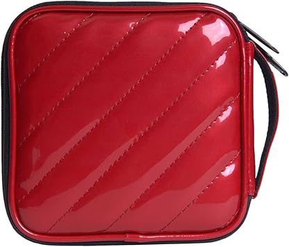 Amazon Co Jp Cd Dvdケース Petforu 32枚収納 Cd Dvdバッグ コンパクト 携帯性 おしゃれ ファスナー付き ハンドル付き 防水 レッド 家電 カメラ