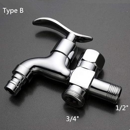 Grifo De Latón Para Salida De Agua De Doble Grifo Grifo De Baño Cromado