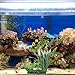 GTidea Aquarium Ornament Large Fish Tank Plastic Underwater Plant Silk Green Grass Leaves for Home Office Saltwater Freshwater Tropical Tank Decorations in 12.4 Inch