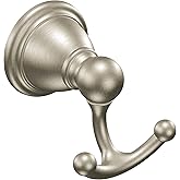 Moen YB2203BN Brantford Traditional Double Robe or Towel Hook for Kitchen or Bathroom, Brushed Nickel