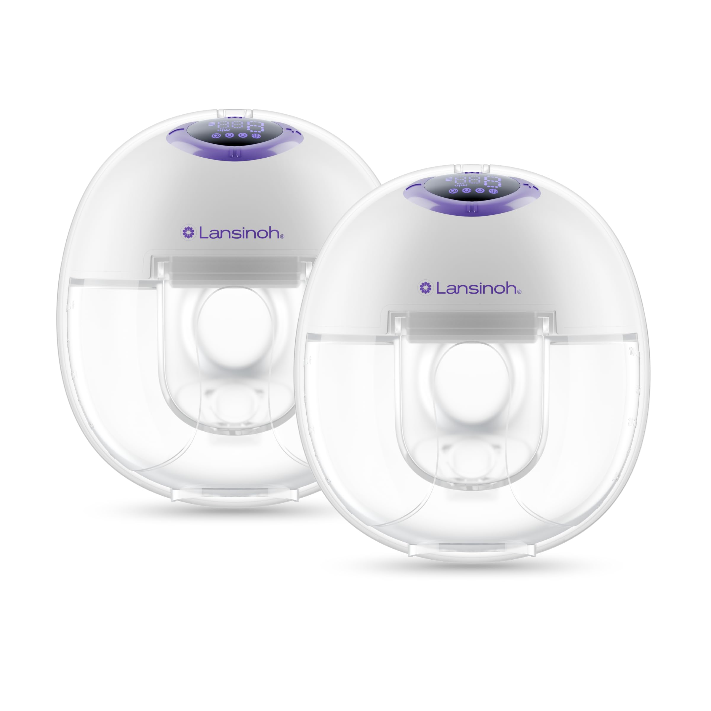 Photo 1 of Lansinoh Discreet Duo Wearable Breast Pump, Hands Free Breast Pump, 4 Pumping Modes, 9 Levels Hospital Strength Suction, LED Display, Leak-Resistant Design, 2 Breast Flange Sizes Included: 24mm & 21mm