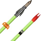 AMS Bowfishing A206-FLO Fluorescent Green Fiberglass Arrow, AnKor FX Point &amp; Safety Slide