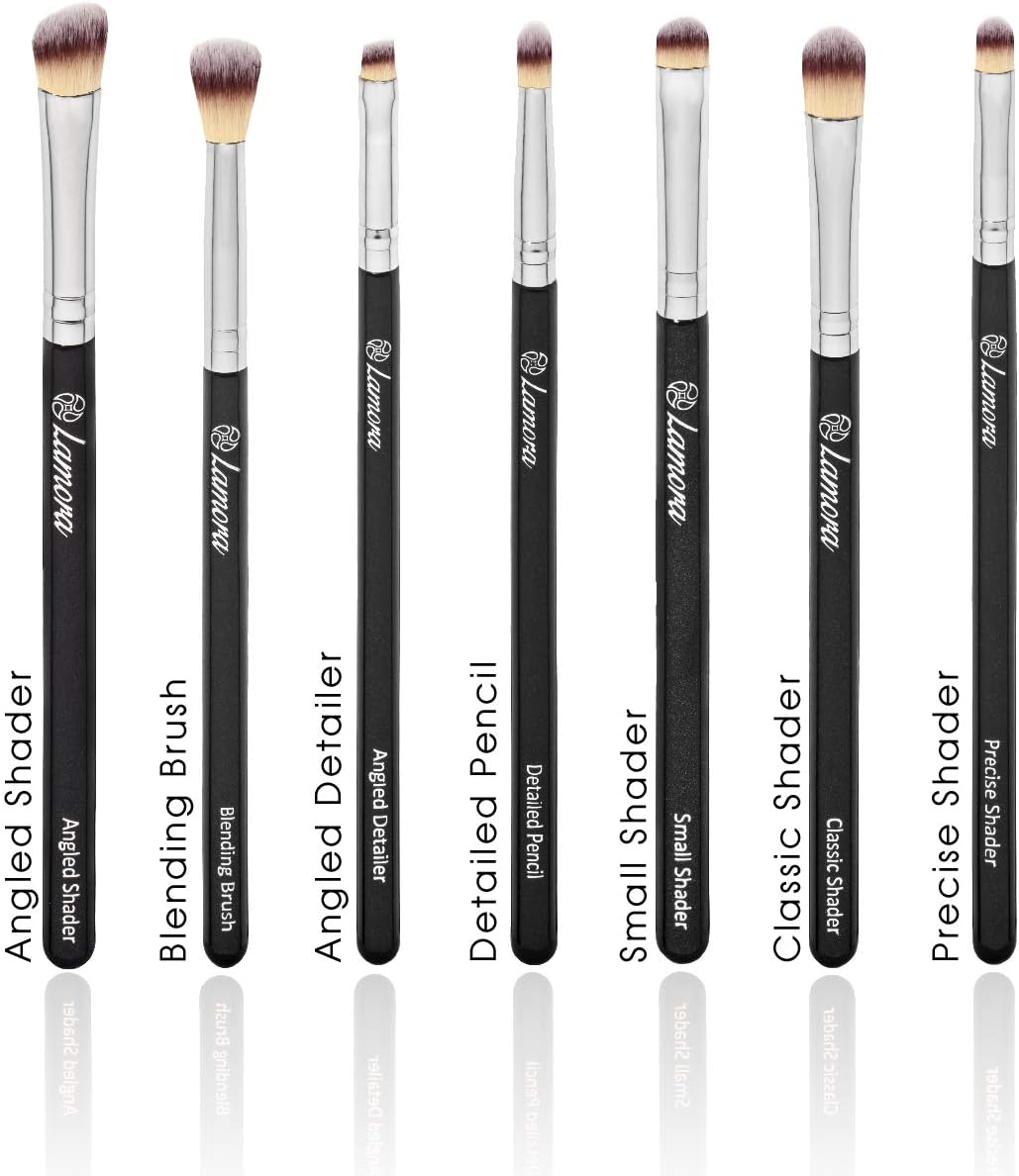 Make Up Eye Brush Set, Eyeshadow Eyeliner Blending Crease Kit, Best Choice 7 Piece Essentials, Pencil, Shader, Tapered - Image 3