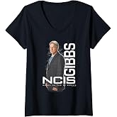 Womens NCIS Gibbs Headshot V-Neck T-Shirt
