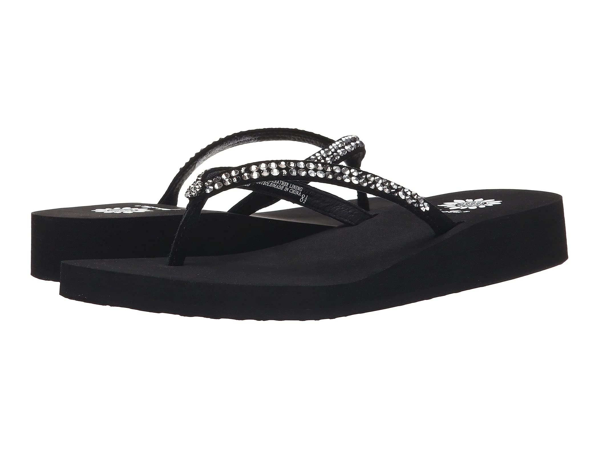 Yellow Box womens Jello Flip Flop, Black Pewter, 7.5 US Image