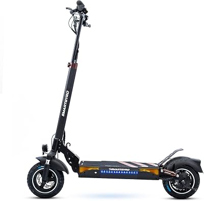 Speedway Pro - Patinete Eléctrico de 48V, 1000W Pot. Máxima, Batería 15Ah, Autonomía 60 Km, Ruedas de 10 Pulgadas Dual Grip, Suspensiones, Triple Frenada, Certificado DGT