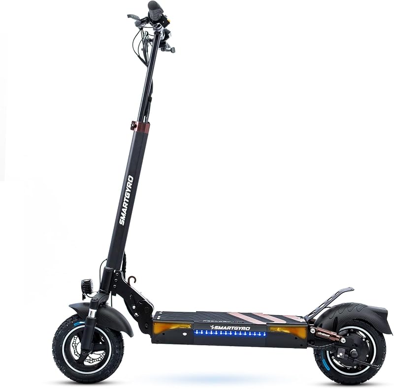 Speedway Pro - Patinete Eléctrico de 48V, 1000W Pot. Máxima, Batería 15Ah, Autonomía 60 Km, Ruedas de 10 Pulgadas Dual Grip, Suspensiones, Triple Frenada, Certificado DGT