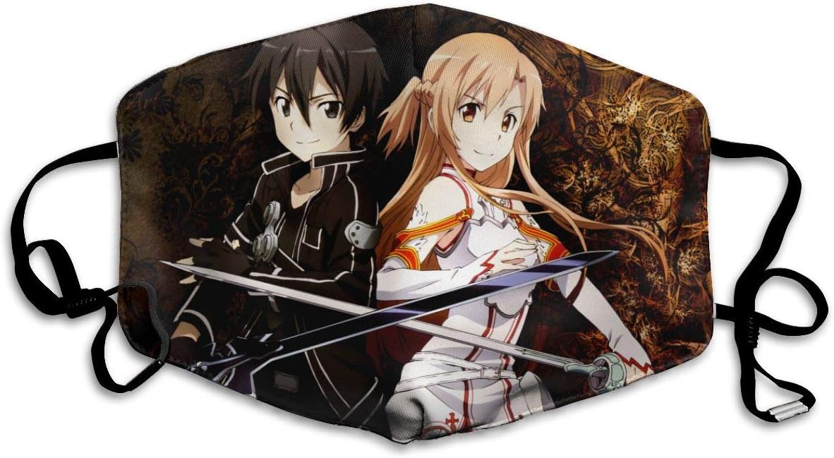 TeriDDeas Sword Art Online Anime Men's and Women's Mouth Mask Anti Pollution Dust Face Mask Washable Reusable Breathable for Masks