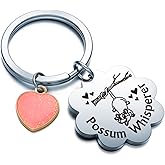 WSAORM Possum Gifts Opossum Keychain Crazy Possum Lady Gifts Opossum Animal Keychain For Friends Christmas