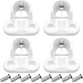 Nuanchu 4 Pack White Replacement Brackets Closet Replacement Brackets Kit Rail Holders Compatible with IKEA Pax Komplement Closet System