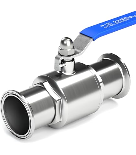 DERNORD 1.5" Tri Clamp Sanitary Ball Valve, 3-Way Ball Valve T-Port Stainless Steel 304, PTFE Lined - View #7