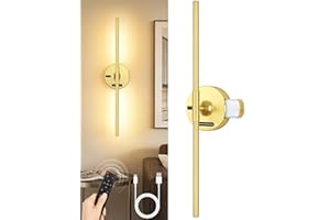 OUTON Rechargeable Wall Lights, Decorative Rechargeable Wall Sconce with Remote & Touch Control, 3 Color Temperatures, Batter