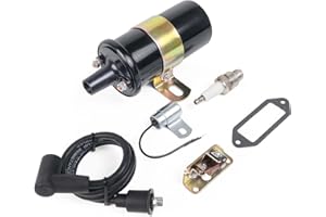 RHAOCZIYAUTO Ignition Coil, Points, Condenser, Spark Plug & Wire, Fit for Kohler K-Series Tractor Engine K90 K91 K141 K161 K181 K241 K301 K321 K341 K361 K482 K532 K582 Replace# 47 150 01-S, 230722-S