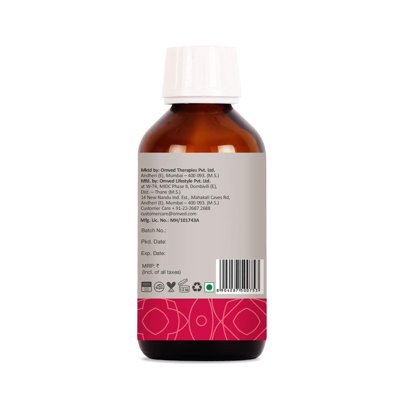 Buy Omved Pushtikar Ayurvedic Hair Oil For Hair Loss 100ml Online