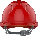 JSP EVO2 Safety Helmet Hard Hat Red Ventilated OneTouch Slip Ratchet EN397 view 2