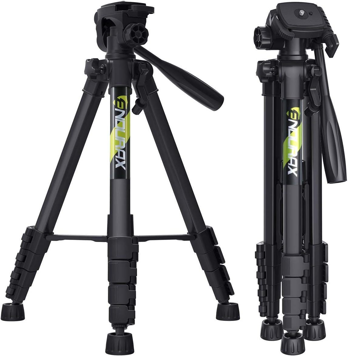 Endurax 66" Video Camera Tripod for Canon Nikon Lightweight Aluminum Travel DSLR Camera Stand with Universal Phone Mount and Carry Bag : Camera & Photo