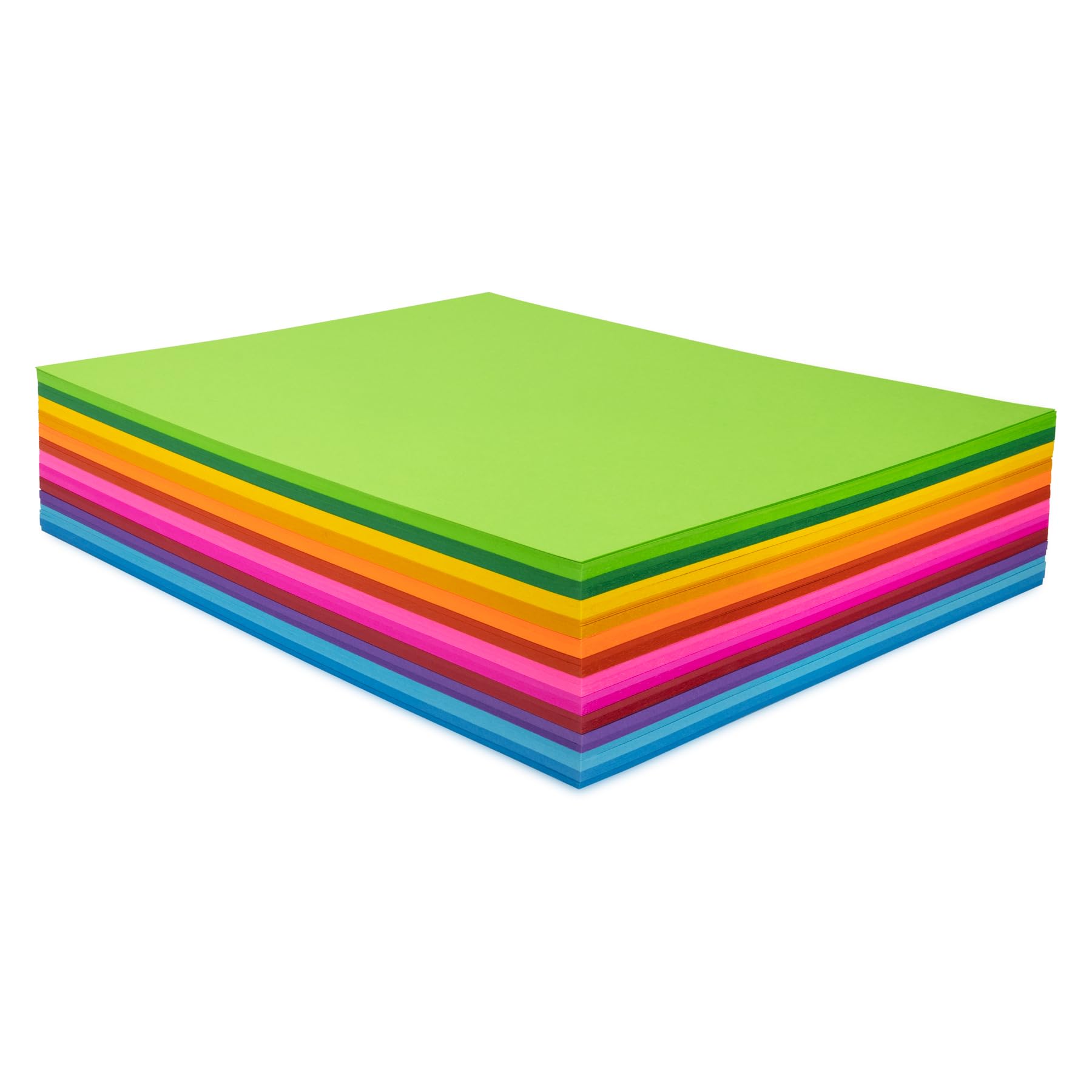 Hygloss Bright Colored Cardstock - 8.5x11-Inch, 12 Assorted Colors, 96 Sheets, 65 lb/ 176 gsm, Fade-Resistant, Acid-Free Color Card Stock Paper