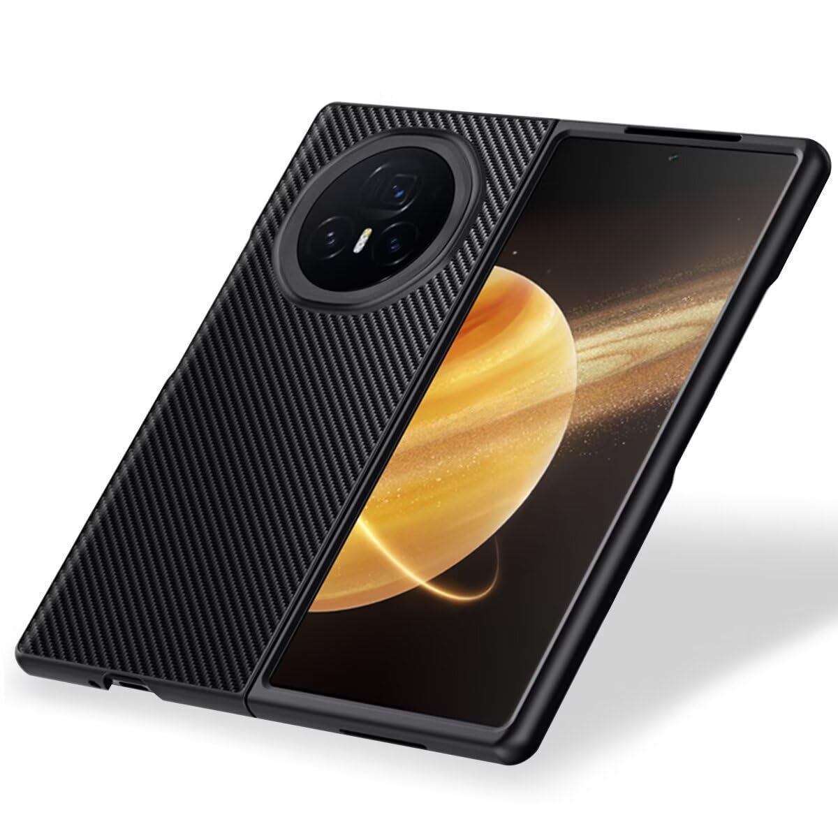 Longstong Phone Case Suitable for HONOR Magic V3 (7.92"), CODE Series Metal Leather Protective Cover - Kevlar