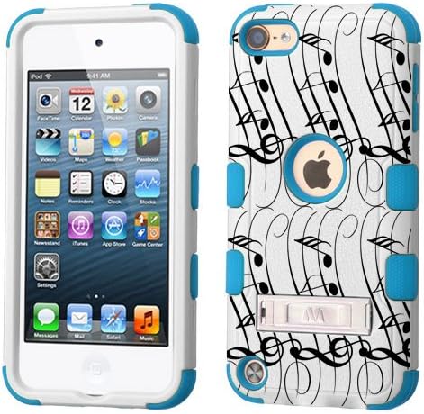 PHONETATOOS iPod Touch 7 Case 2019- New Touch 7th 6th 5th Generation Case - Compatible with Apple - Includes Stand On The Case - Military Graded 7/5/6 Cover (Music)