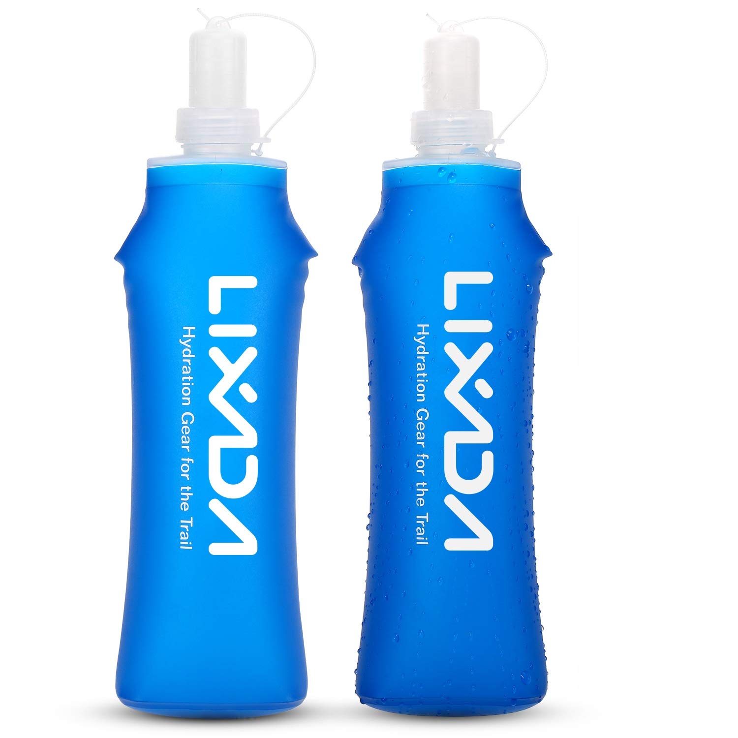 Lixada 500 ml Soft Folding Sports Water Bottle Outdoor Water Bottle BPA Free Soft Folding Bottle for Running, Hiking, Cycling, 1 Piece/2 Pieces