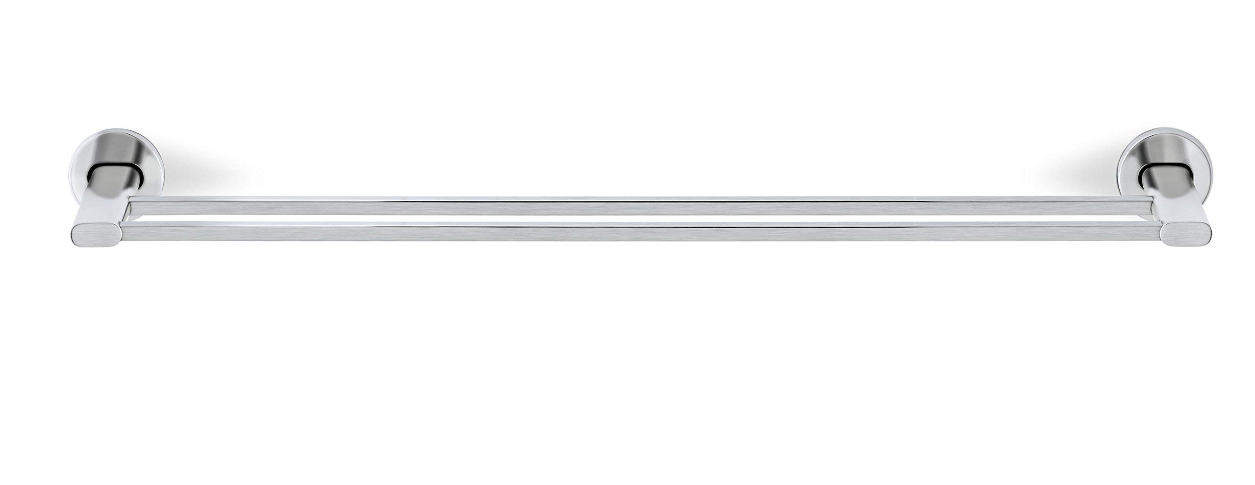 Blomus Twin Towel Rail, Stainless-Steel, Silver, H 6 cm, B 69 cm, T 15 cm