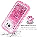 Coolden Case for Galaxy S7 Edge Case Protective Glitter Case for Women Girls Cute Bling Sparkle 3D Quicksand Heavy Duty Hard Shell Shockproof TPU Case for Samsung Galaxy S7 Edge, Pink