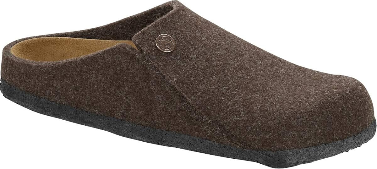 Birkenstock Zermatt Standard Mocha Wool Felt Men Slippers UK(5.5
