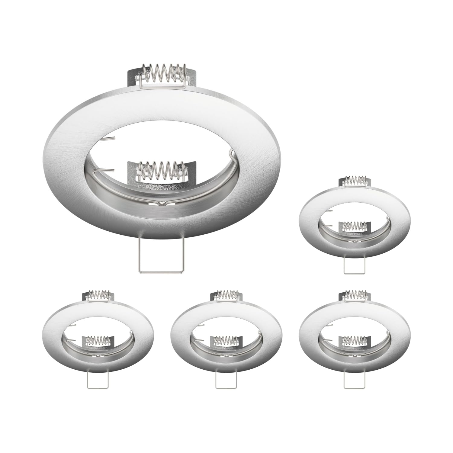 ledscom.de 5 pcs. recessed Ceiling Frame CIRC, Round, Aluminium matt — image 1