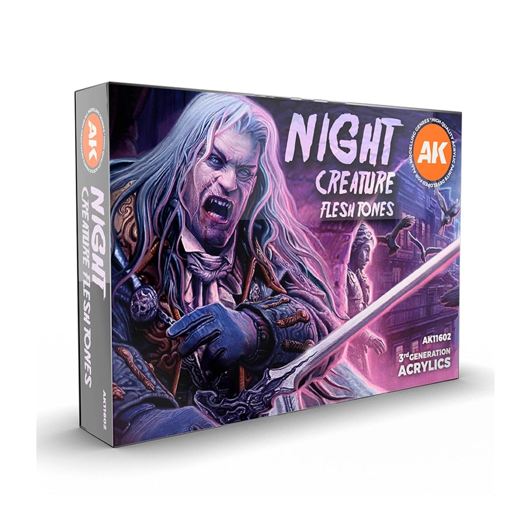 Night Creatures Flesh Tone Set - AK Interactive Acrylic 3g Paints- AK11602