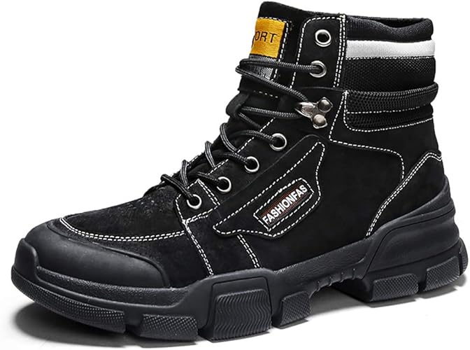 Amazon Bormran 8cm 6cm身長アップ メンズ 背が高くなるシークレット ブーツ シークレットブーツ 厚底スニーカー ワークシューズ カジュアル シューズ ハイカット アウトドア 防滑 Rd1912 Bormran ブーツ