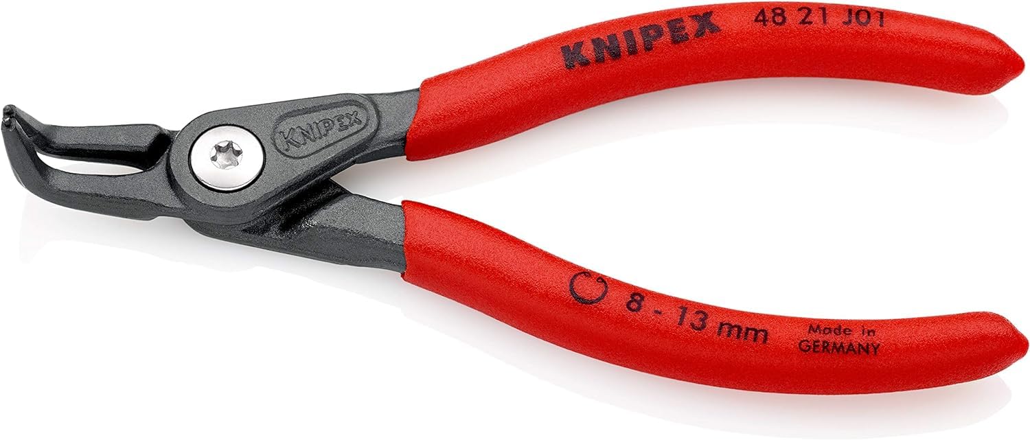 KNIPEX Precision Circlip Pliers for Internal Circlips in Bore Holes with Non-Slip Plastic Coating 130 mm, 48 21 J01