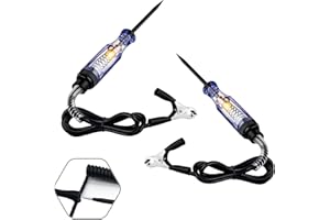 AEIMIAIDE 2 Pcs DC 6V/12V/24V Auto Truck Car Electrical Circuit Continuity Tester Test Light Pen Tool with Indicator Light fo