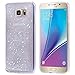 For Samsung Galaxy Note 5 Case, FLOVEME [Slim Fit] [Bling Crystal] Premium Ultra Thin Glitter Sparkle Stars Extra Grip Soft Silicone Gel Rubber Shockproof Back Holder Cover - Silver