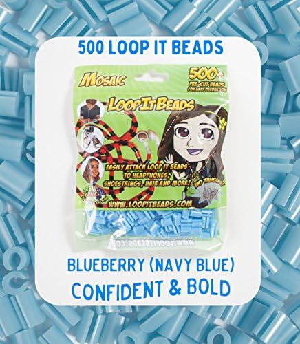 Friendly Bands Loop It Beads 500/Pkg-Blueberry