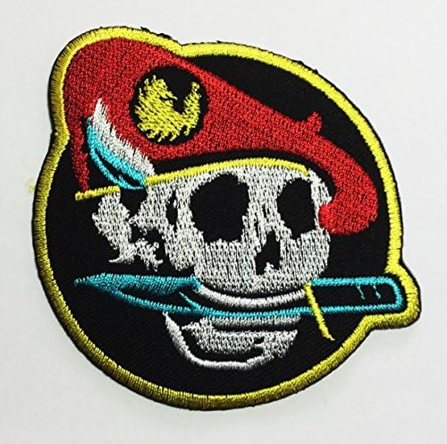 Skull Dead Ghost Beret Army Military Special Forces DIY Applique Embroidered Sew Iron on Patch p#161