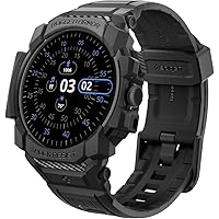 Spigen Rugged Armor Pro Designed for Google Pixel Watch 3 45mm Case with Band Protective TPU Cover with Strap (2024) - Matte 