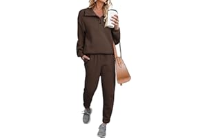 Herseas Lounge Sets for Women Button Fall 2 Piece Outfits Sweatsuits Long Sleeve Fleeced Travel Suits Fashion Clothing